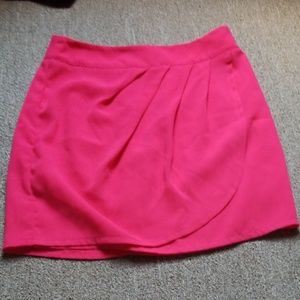 Pink mini skirt